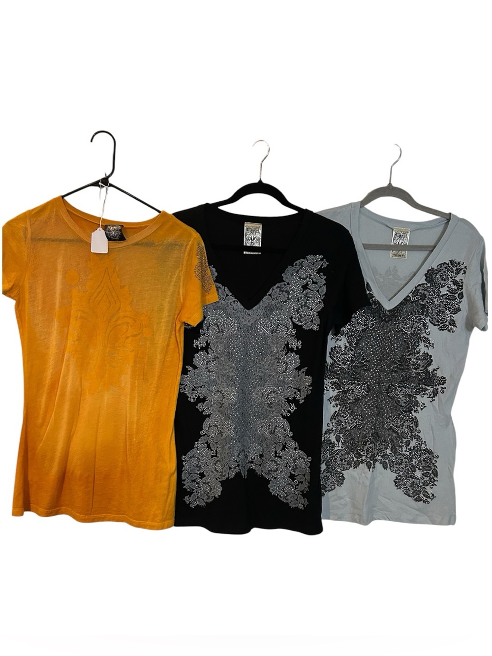 3PC Vocal Bundle Graphic Tees NWOT Y2K Cyber Grunge Bling